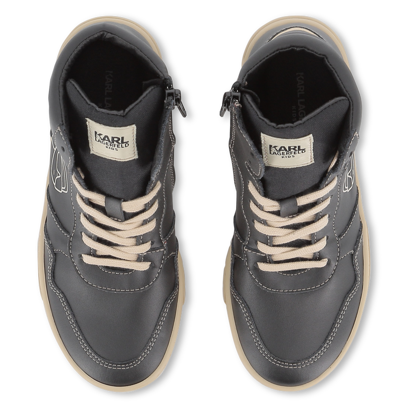 Lace-up high-top sneakers KARL LAGERFELD KIDS 
                    BOY