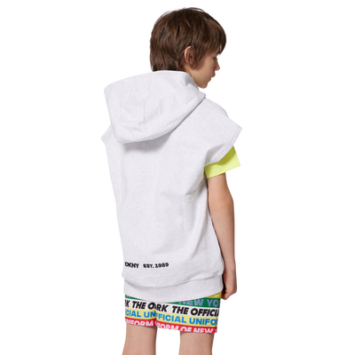 Zip-up sleeveless cardigan DKNY UNISEX