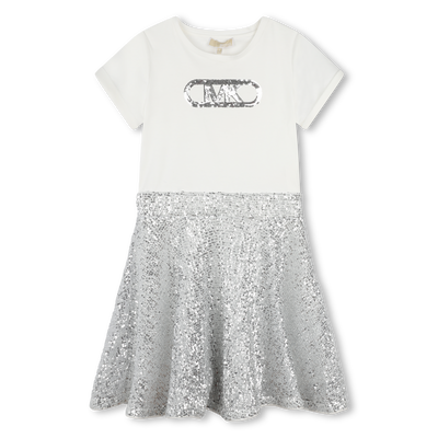 Sequin Bi-Material Dress MICHAEL KORS GIRL