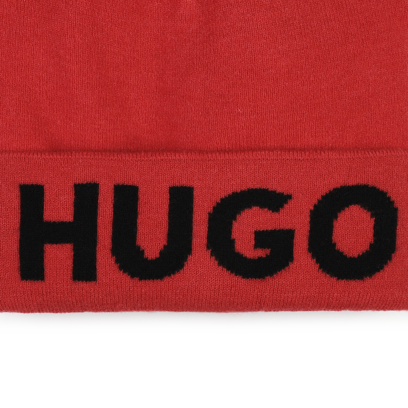 Knit Roll-Up Cuff Hat HUGO 
                    UNISEX