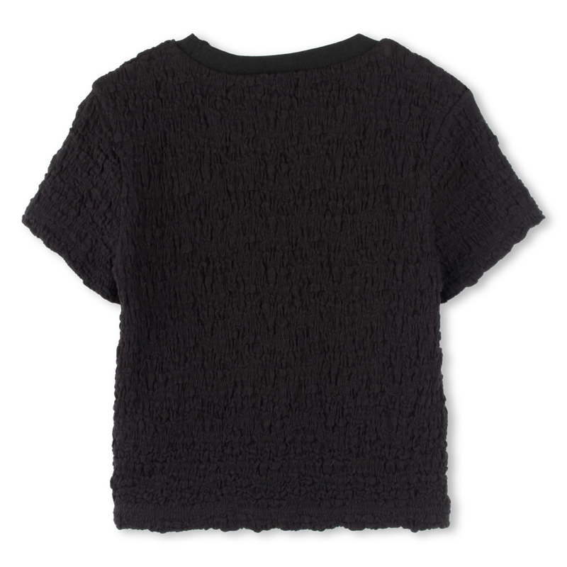 Short-sleeved waffled T-shirt DKNY 
                    GIRL