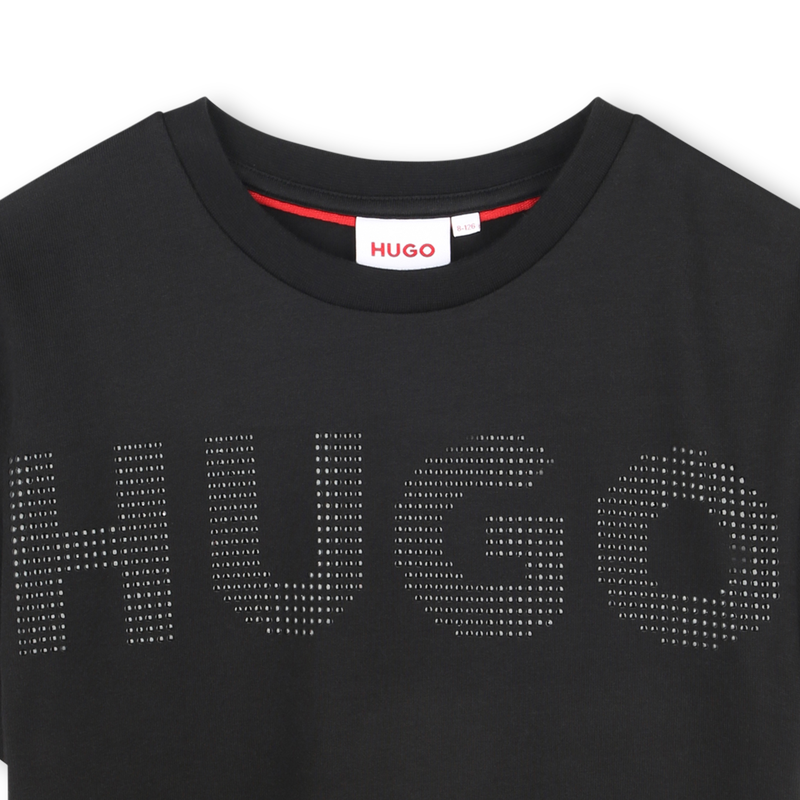 Studded Cotton Logo T-Shirt HUGO 
                        GIRL