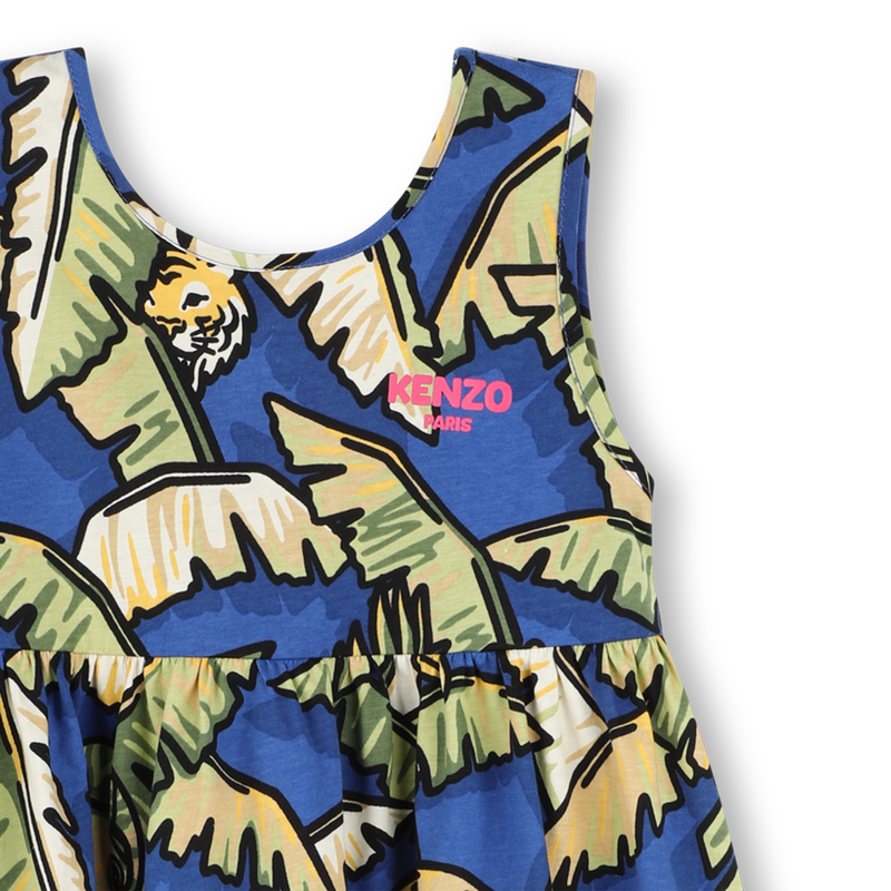 Strappy cotton dress KENZO KIDS 
                        GIRL