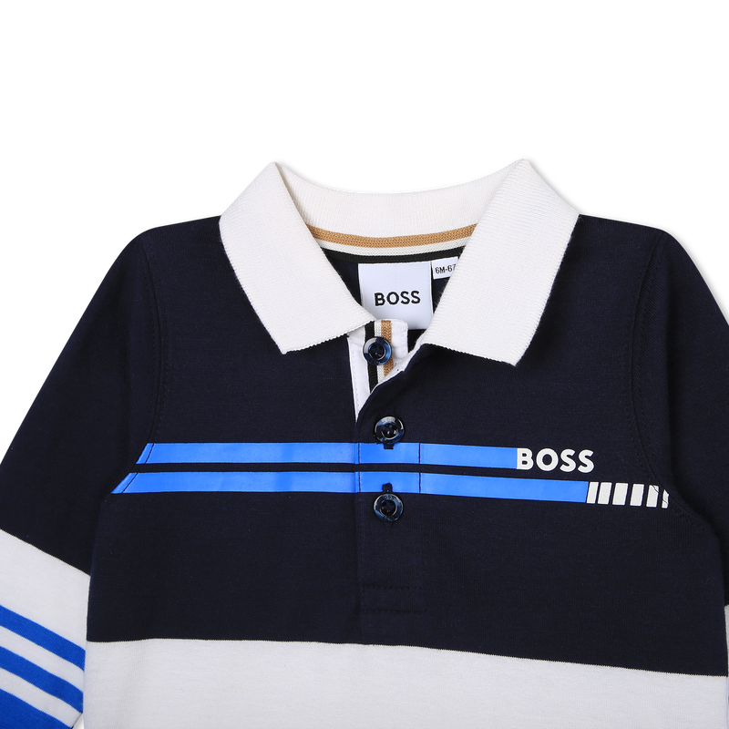 Tricolor cotton polo shirt BOSS 
                    BOY