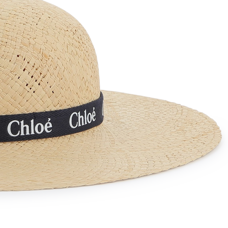 Logo raffia hat CHLOE 
                    GIRL