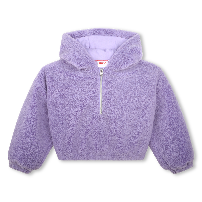 HUGO Cropped fluffy hoodie