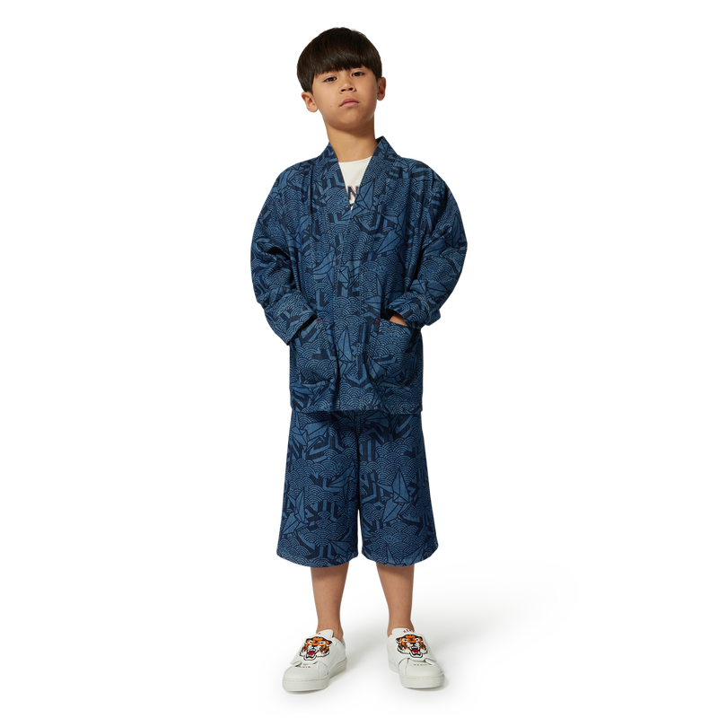 Printed denim jacket KENZO KIDS 
                        UNISEX