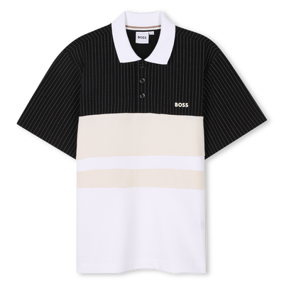 Contrasting-panel polo shirt BOSS BOY