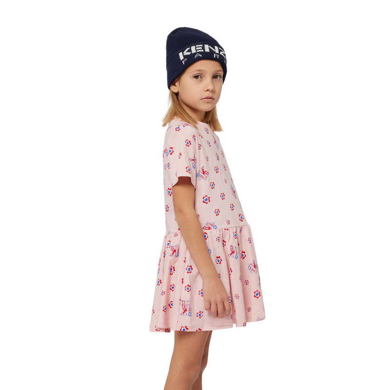 Short-Sleeved Cotton Dress KENZO KIDS 
                    GIRL