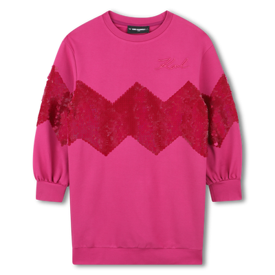 Long sleeve dress KARL LAGERFELD KIDS GIRL