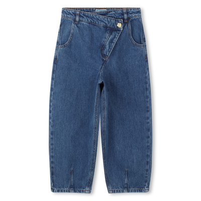 Asymmetrical denim pants KENZO KIDS GIRL