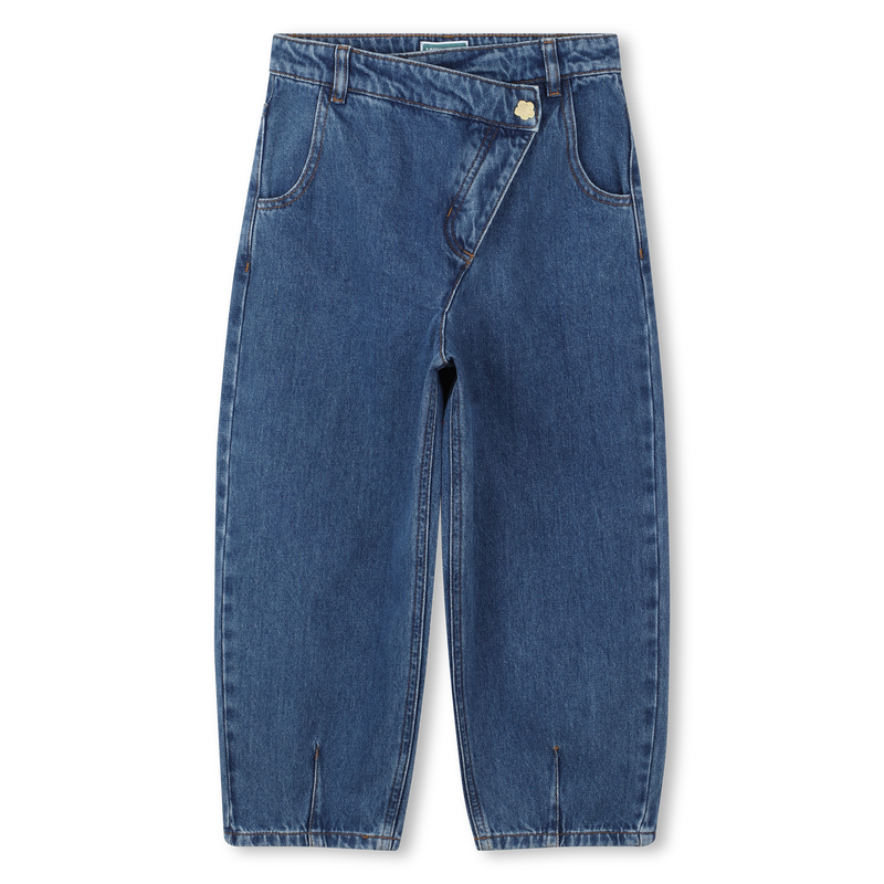 Asymmetrical denim pants KENZO KIDS 
                        GIRL