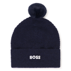 Knitted beanie, NAVY, hi-res