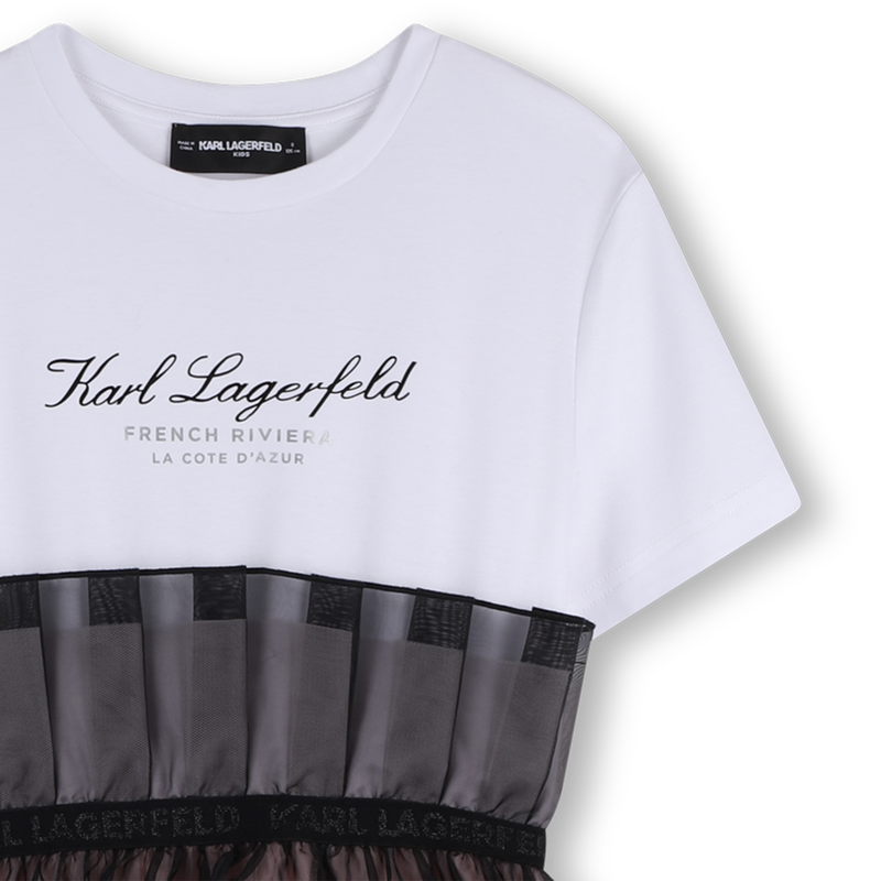 Short Sleeved Formal Dress KARL LAGERFELD KIDS 
                        GIRL