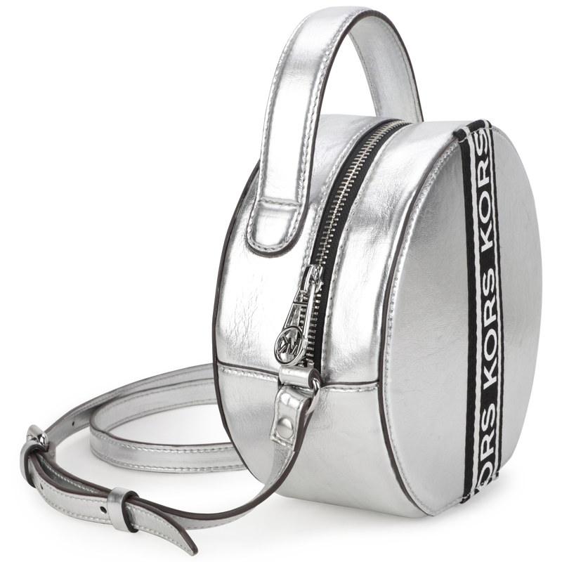 Coated fabric round handbag