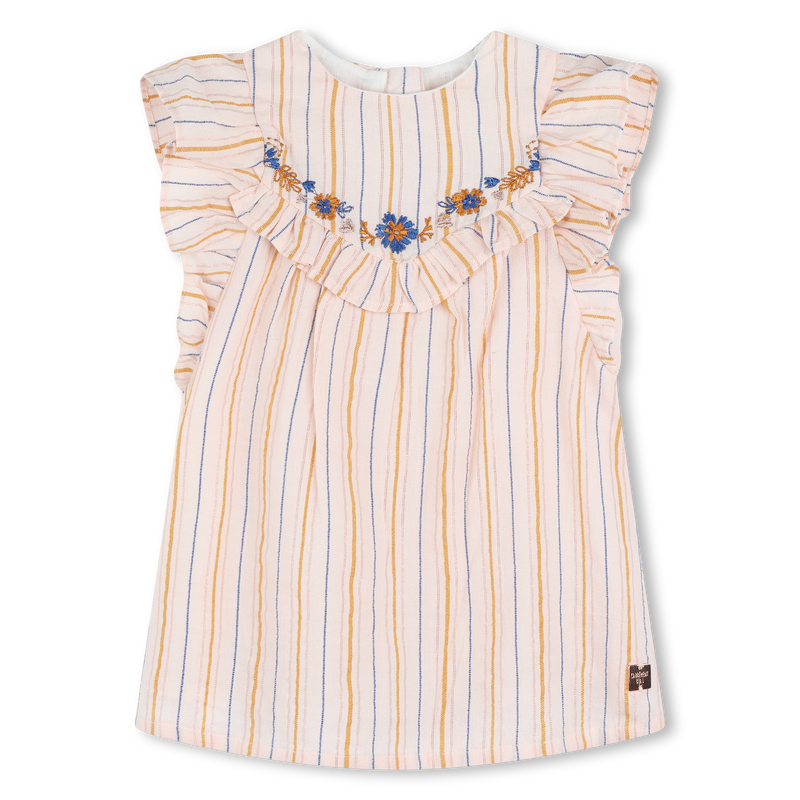 Flared cotton gauze dress CARREMENT BEAU 
                    GIRL