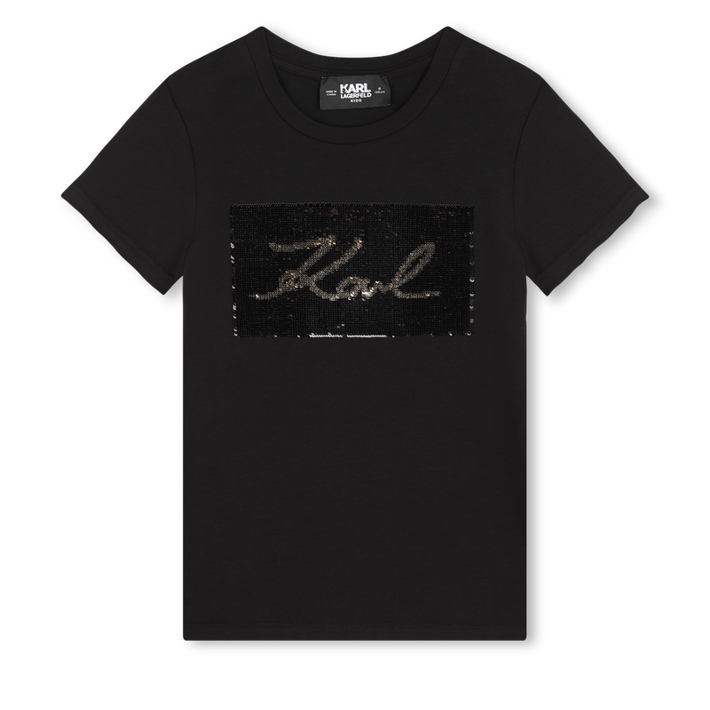 Reversible Sequined T-Shirt KARL LAGERFELD KIDS 
                        GIRL