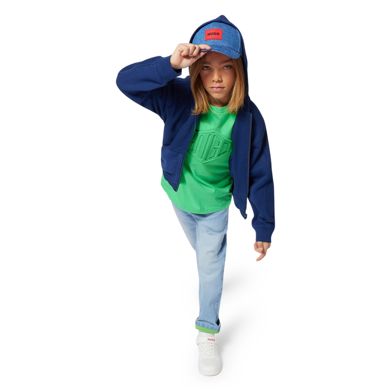 Cotton denim baseball cap HUGO 
                    BOY