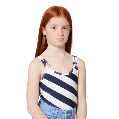 Striped One-piece bathing suit MICHAEL KORS GIRL