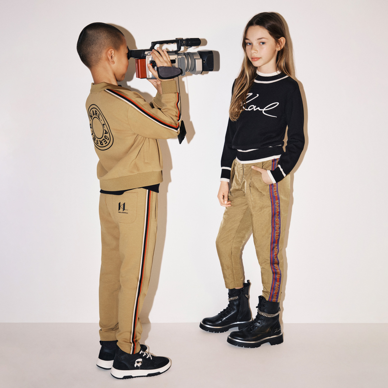 Leather Chain Ankle Boots KARL LAGERFELD KIDS 
                    GIRL