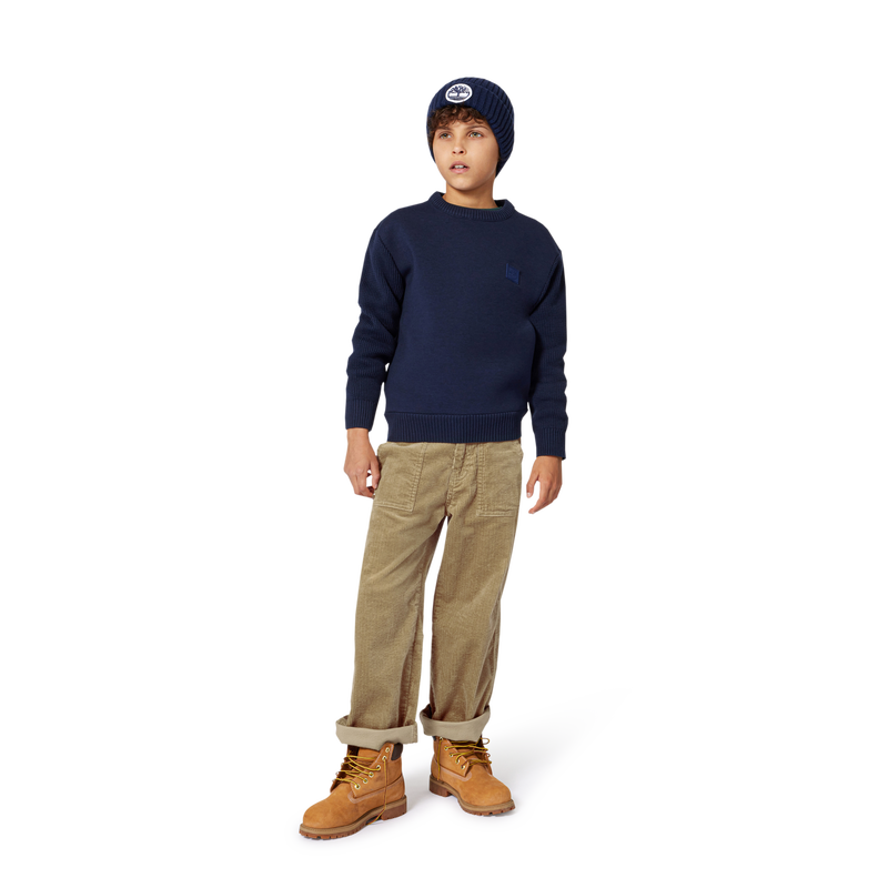 Knitted badge hat with logo TIMBERLAND 
                    BOY