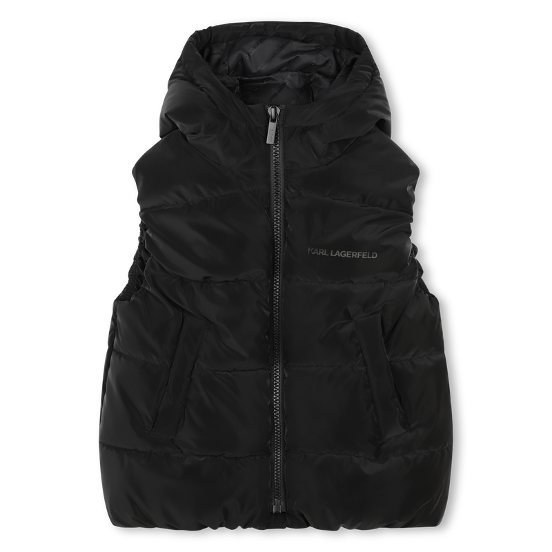 Sleeveless Hooded Puffer KARL LAGERFELD KIDS 
                        BOY