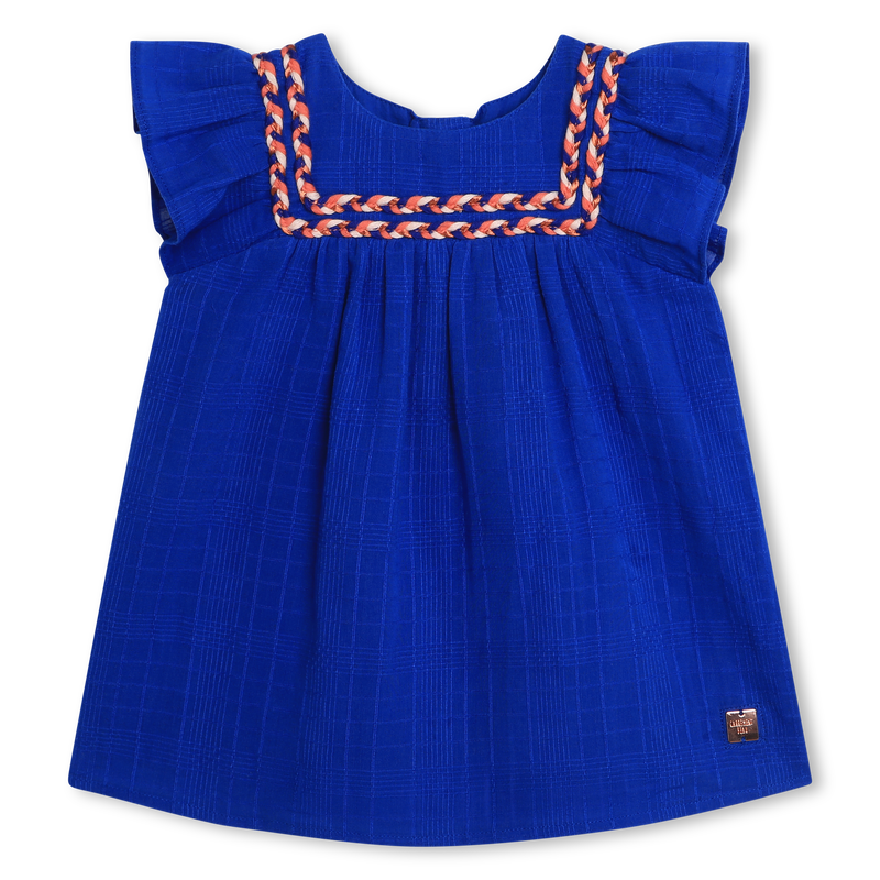 Flared cotton gauze dress CARREMENT BEAU 
                    GIRL
