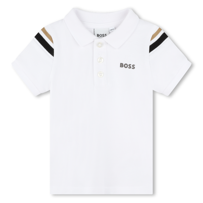 Button-up cotton polo BOSS 
                    BOY
