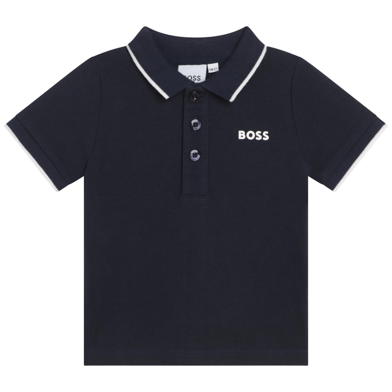 Short-sleeved cotton polo BOSS 
                    BOY