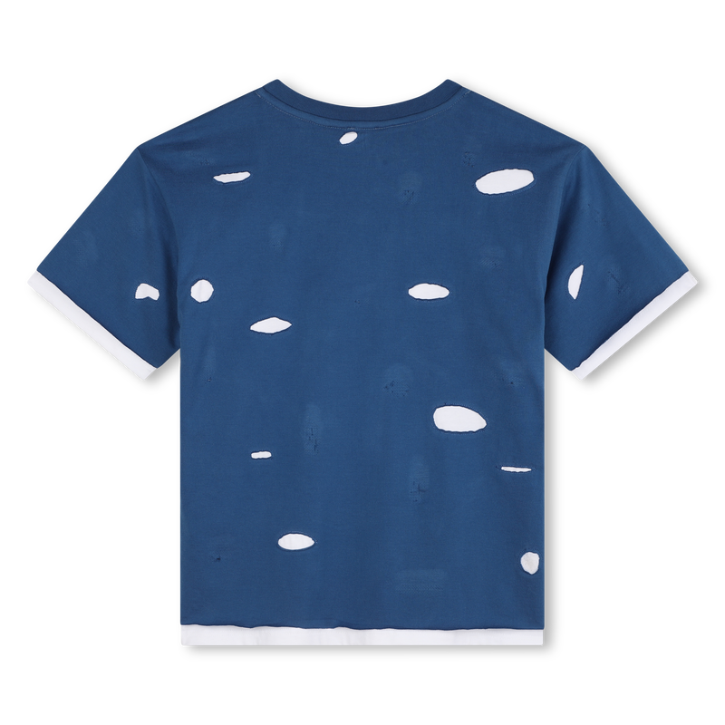 Two-Tone Used-Effect T-Shirt GIVENCHY 
                    BOY