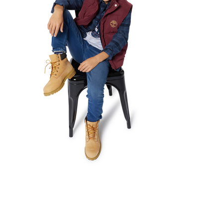 Checked Cotton Shirt Jacket TIMBERLAND BOY