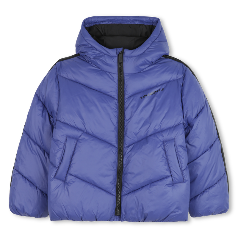 Polyamide hooded down jacket KARL LAGERFELD KIDS 
                    BOY
