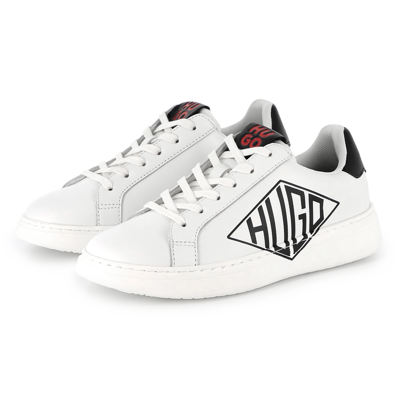 Lace-up leather trainers HUGO 
                        BOY