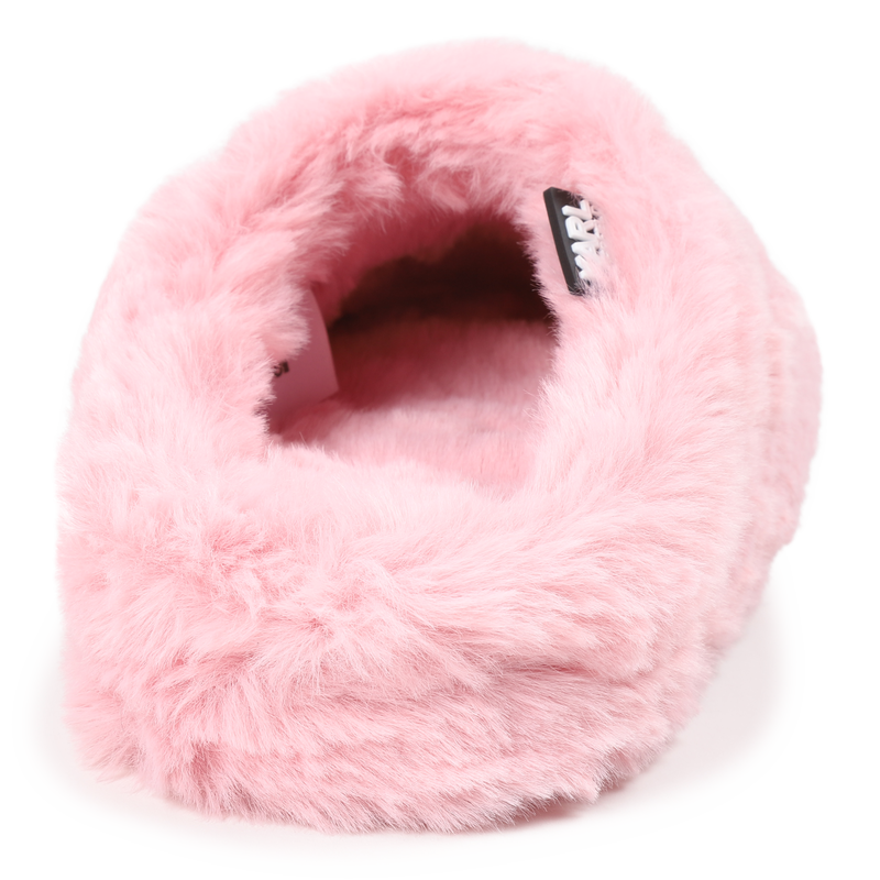 Fluffy fleece slippers KARL LAGERFELD KIDS 
                    GIRL