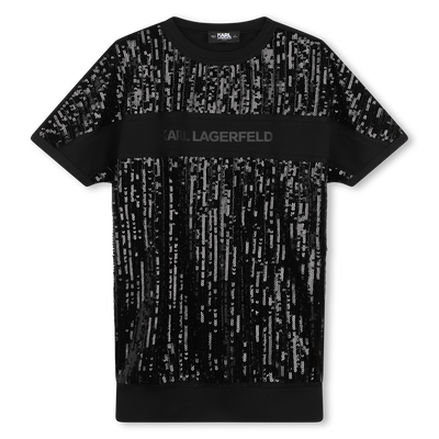 Beaded & Sequined Dress KARL LAGERFELD KIDS GIRL