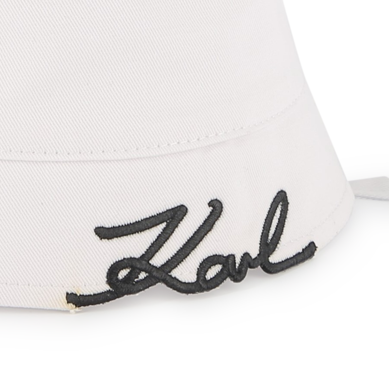 Cotton twill bucket hat KARL LAGERFELD KIDS 
                        GIRL