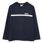 Long Sleeved T-Shirt, NAVY, hi-res