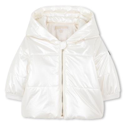 Glossy hooded down jacket MICHAEL KORS GIRL