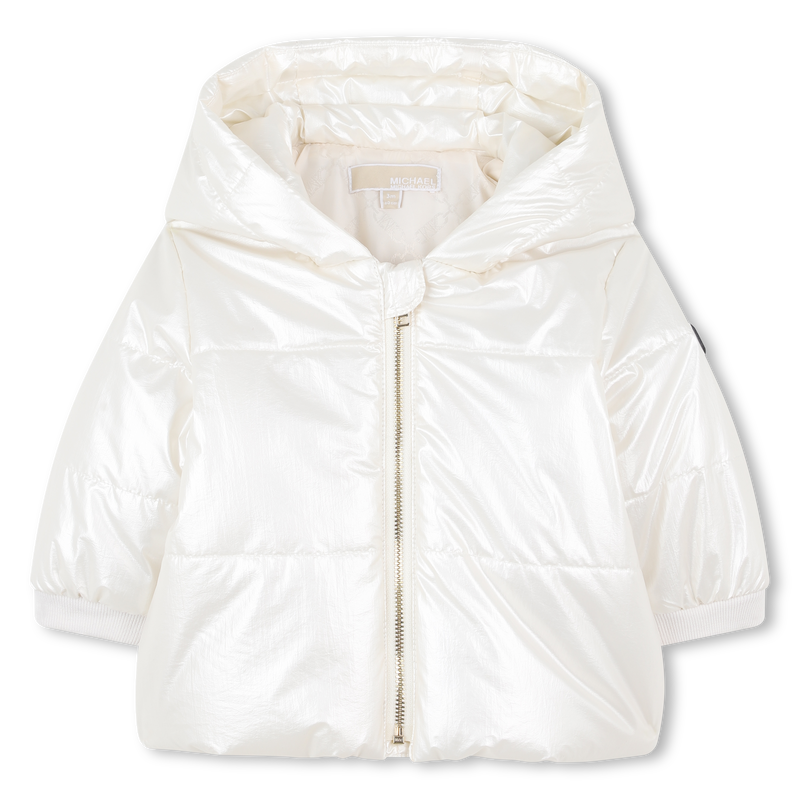 Glossy hooded down jacket MICHAEL KORS 
                    GIRL