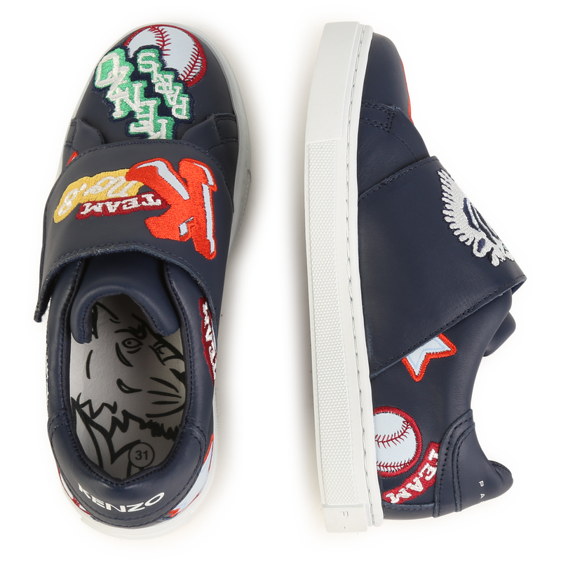 Embroidered velcro sneakers