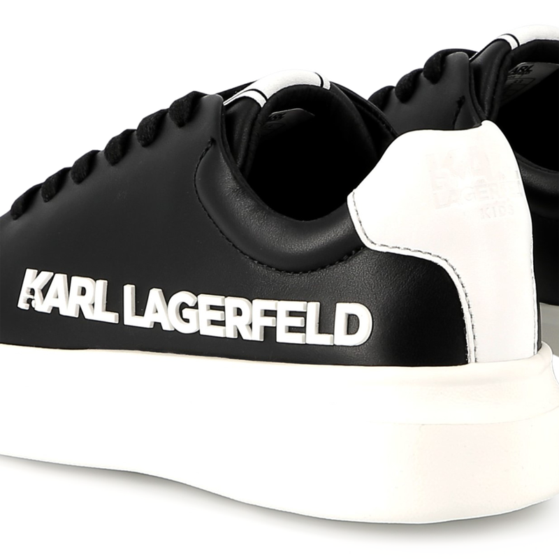 Lace-up leather sneakers KARL LAGERFELD KIDS 
                        UNISEX