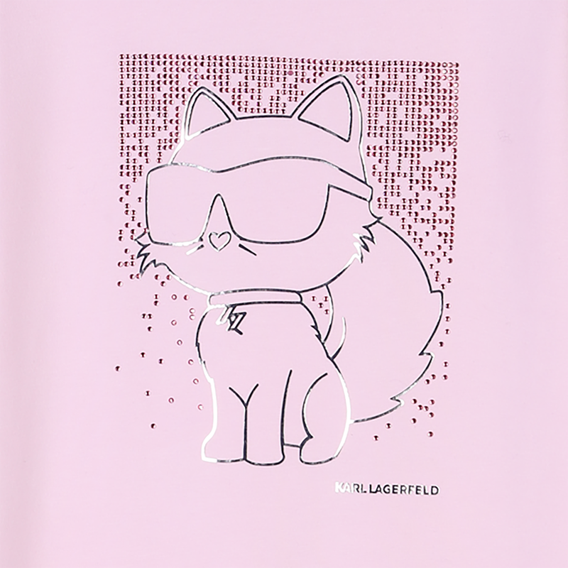 Novelty short-sleeved dress KARL LAGERFELD KIDS 
                        GIRL
