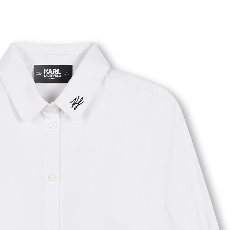 Signature Logo Button-Up KARL LAGERFELD KIDS 
                        GIRL