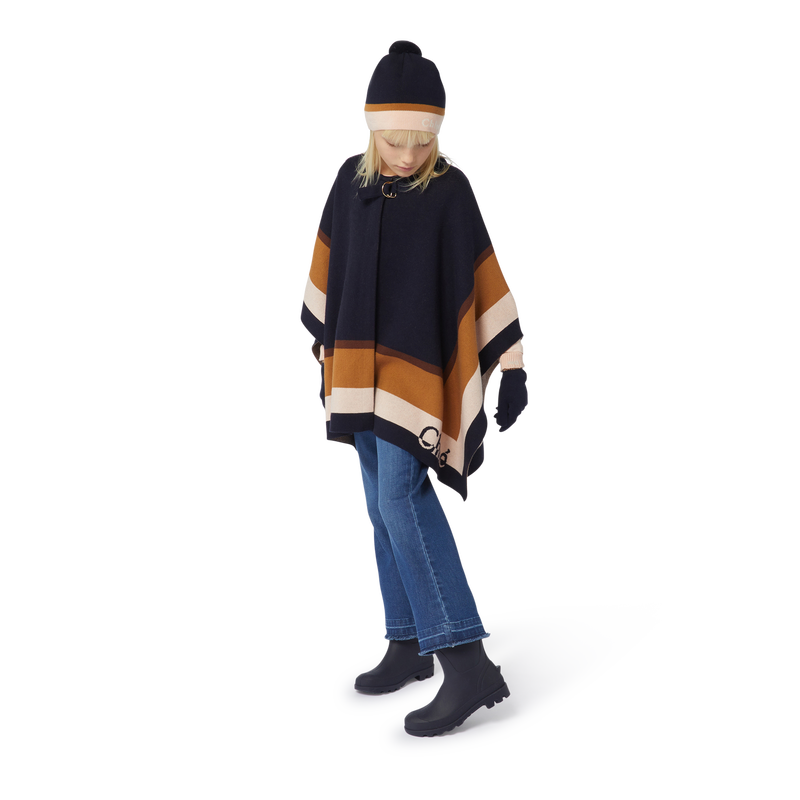 Multicolored Striped Cape CHLOE 
                    GIRL