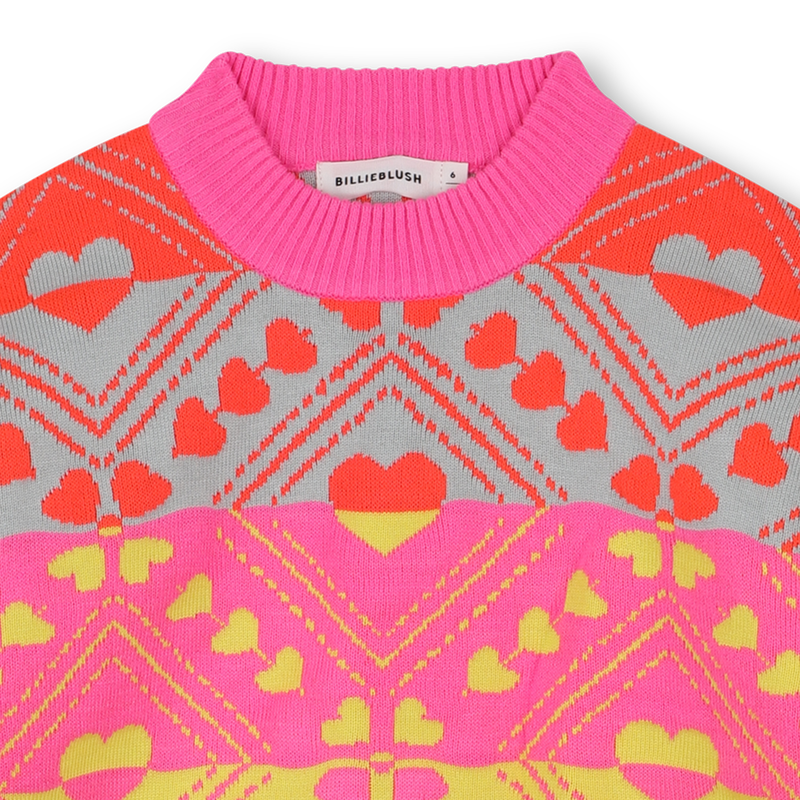 Knitted sweater with heart patterns BILLIEBLUSH 
                        GIRL
