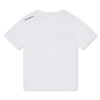 Short-Sleeved Cotton T-Shirt KARL LAGERFELD KIDS BOY