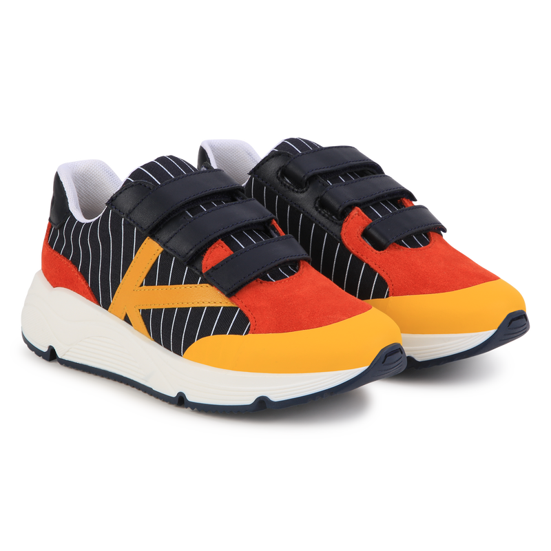 KENZO KIDS Dual fabric velcro sneakers