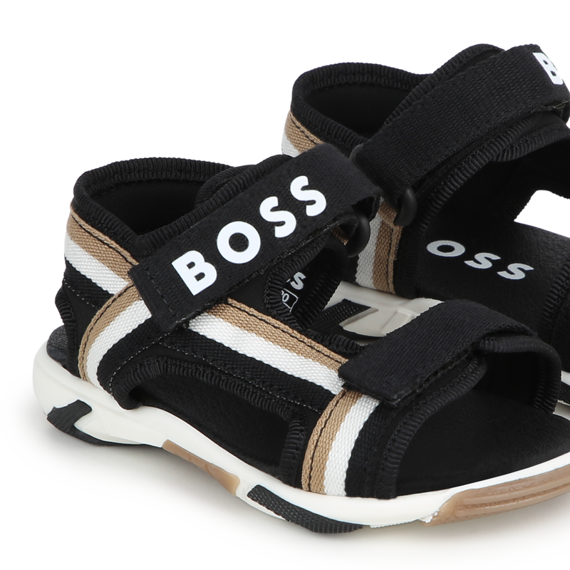 Striped Velcro sandals BOSS 
                    BOY