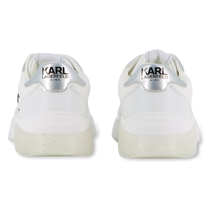 Lace-up sneakers with badge KARL LAGERFELD KIDS 
                        GIRL