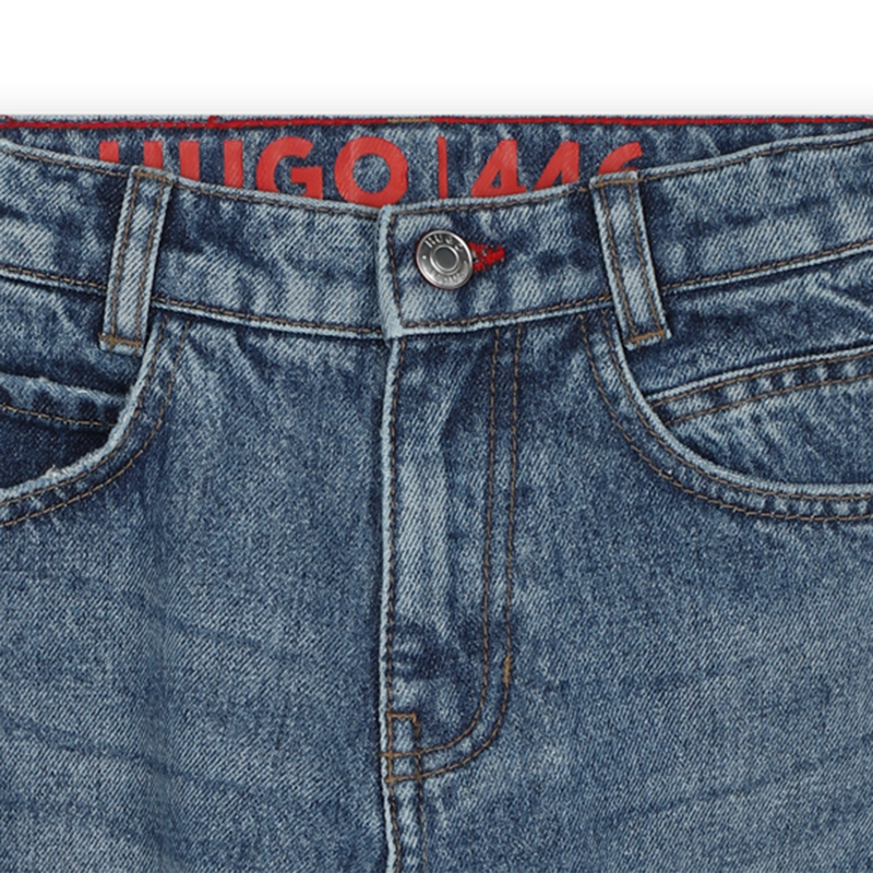 Wide-cut denim pants HUGO 
                    BOY